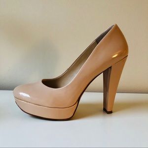 Calvin Klein nude high heel platform pump